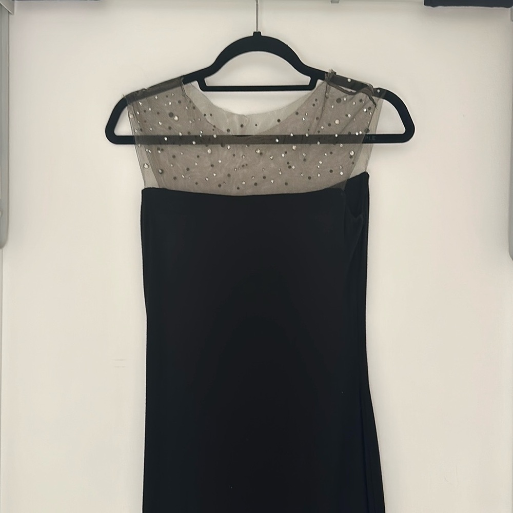 Black rhinestone slinky dress